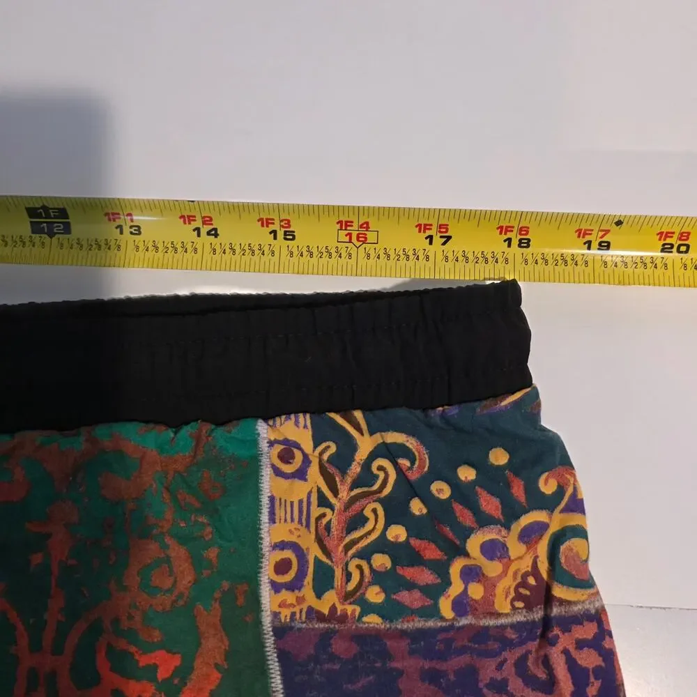 Vintage Barnert Patchwork Abstract Graphic Swim Trunks Mens Large
